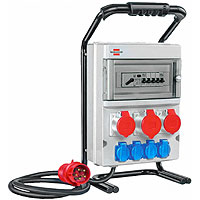 Tragbarer Stromverteiler mit mehreren Steckdosen. Baustromverteiler mieten bei openairbar.ch. Hochwertige Stromverteiler bei openairbar mieten. Zuverlässige Stromversorgung für Ihren Event.