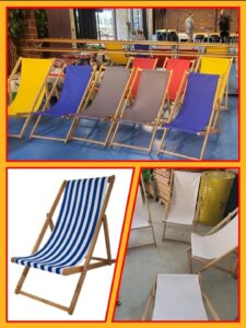 Entspanntes Event mit Liegestühlen