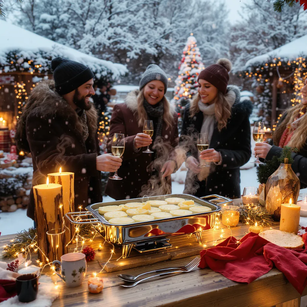 Weihnachtsdekoration und Raclette-Ofen mieten