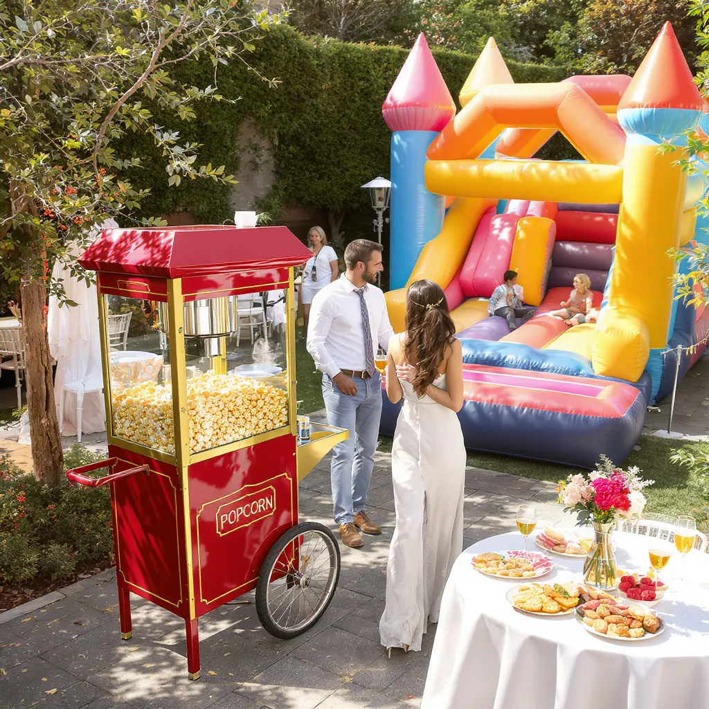 Hüpfburg und Popcornmaschine mieten