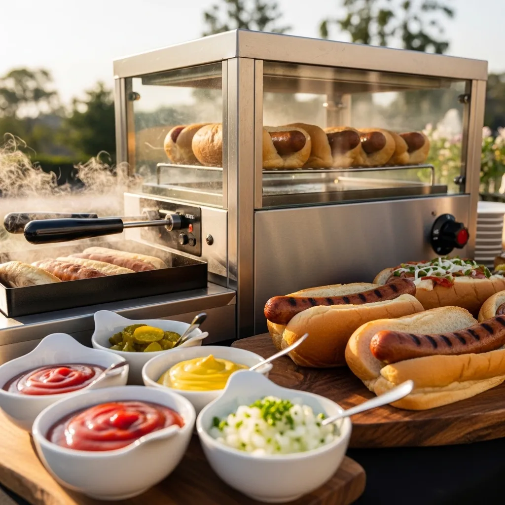 Hot-Dog-Maschine mit verschiedenen Belägen. Hot Dog Maschine Anleitung: Tipps für perfekte Snacks