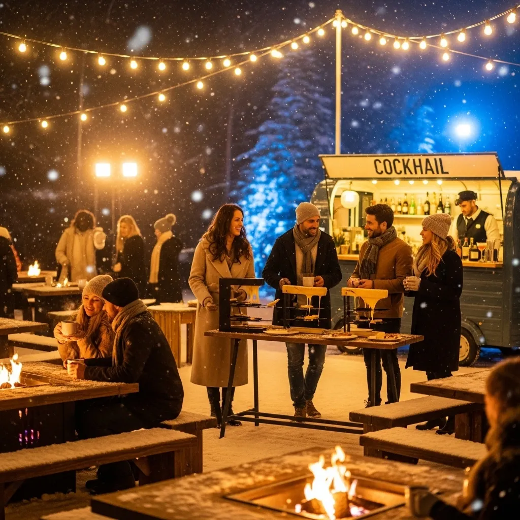 Gemütliches Winter-Event mit Cocktails. Winterfeste: Gemütliche Eventideen