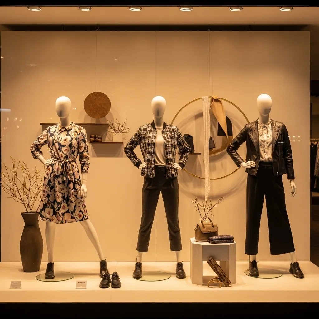 Modische Schaufensterpuppen in eleganter Kleidung. Schaufensterpuppen mieten Trends und Tipps 