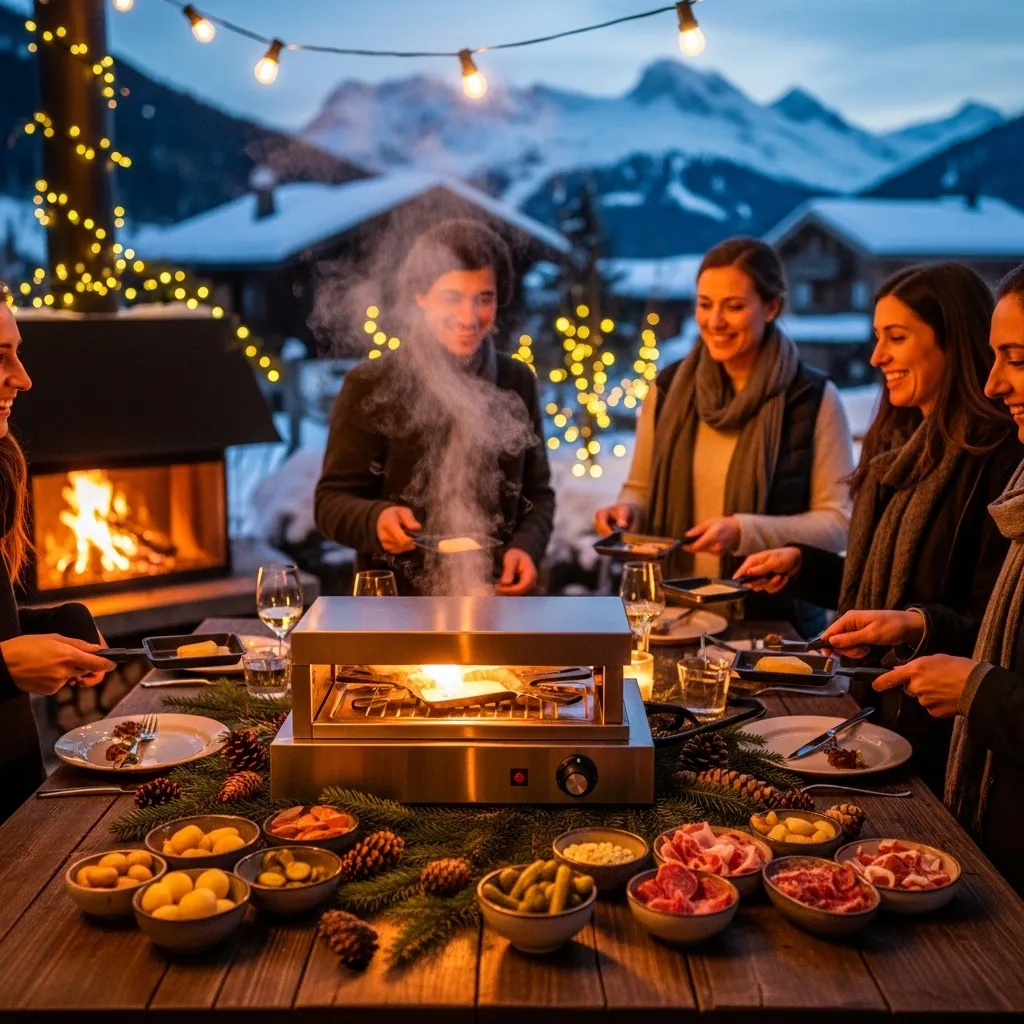 Gemütliches Winteressen mit Freunden. Raclette Ofen Verleih für einen gelungenen Winterevent