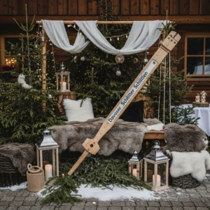 Chalet Deko mieten: Davoser Schlitten mieten für Winterevents