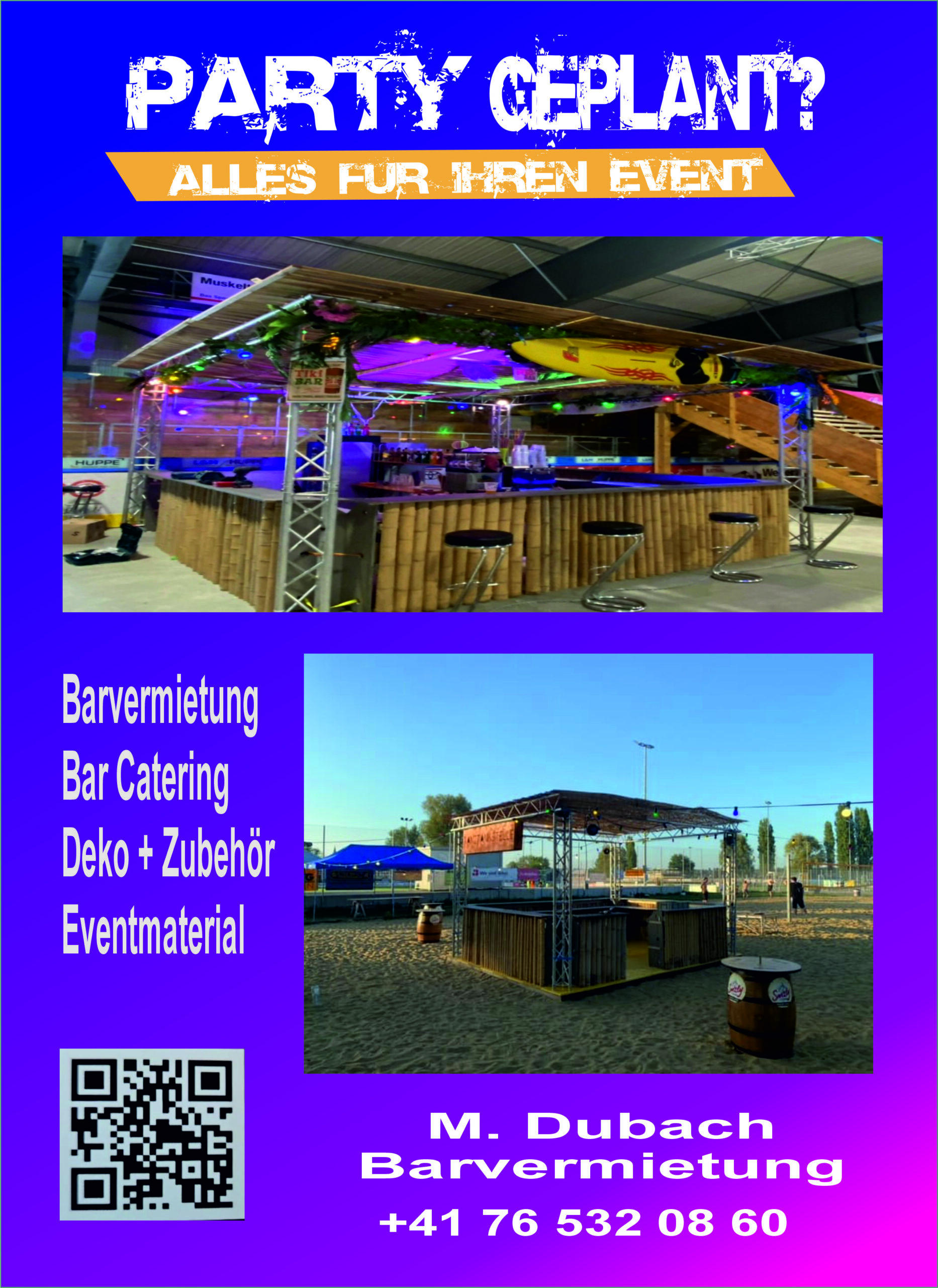 Partyservice und Eventmaterial verfügbar. Mobiles Bar Catering für Events