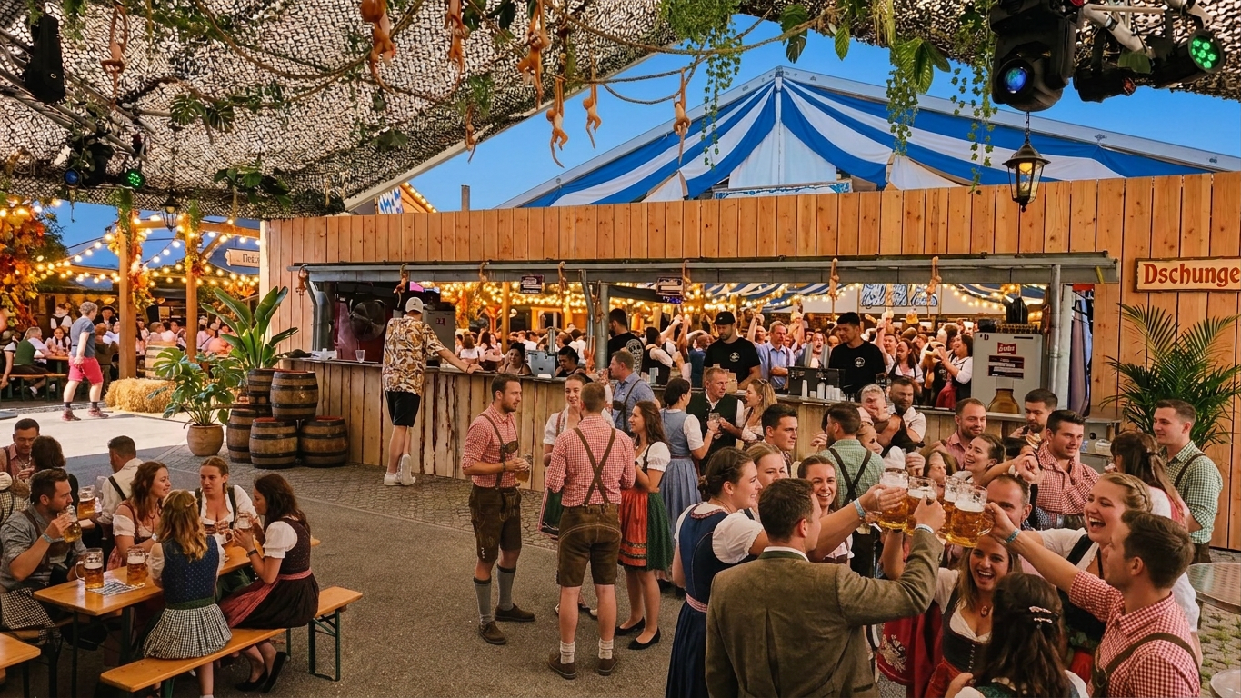 rustikale Bar und Stehtische mieten für Oktoberfest