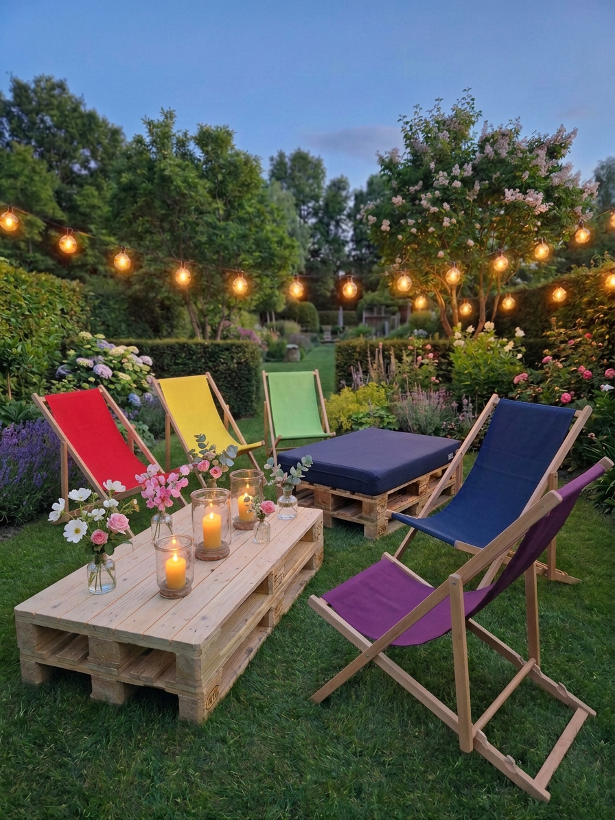 Palettenmöbel Outdoor: Industrie-Chic für Feiern