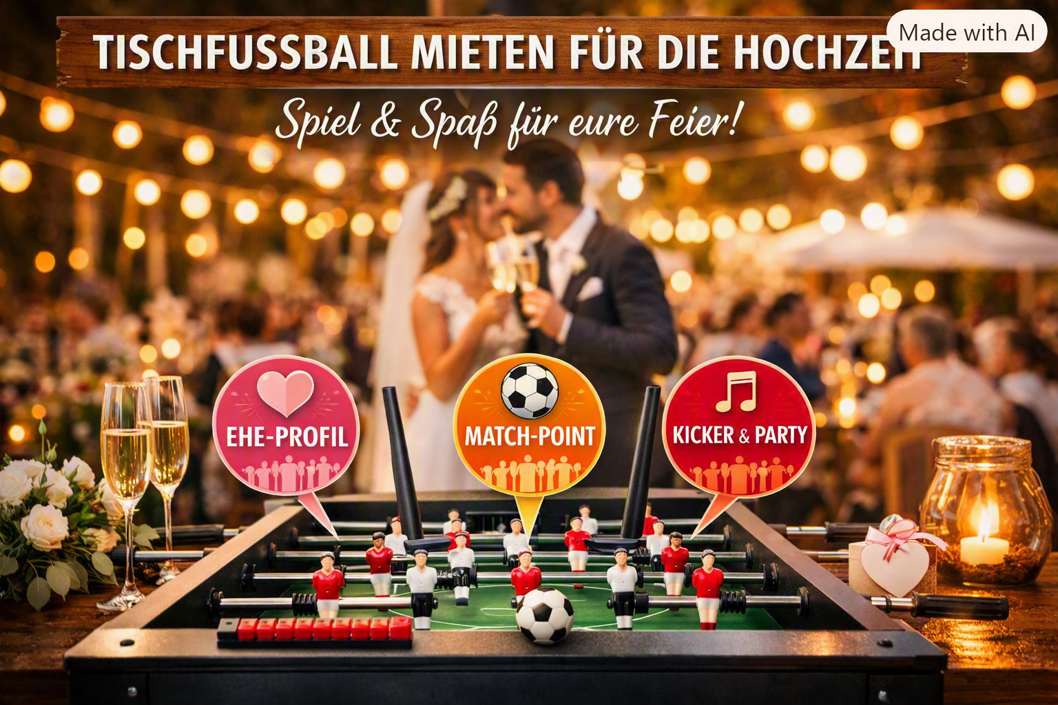 Tischfussball mieten Hochzeit – Tipps für Feiern
