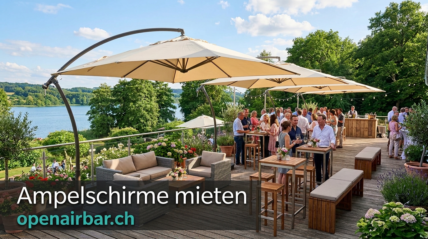 Ampel Sonnenschirme mieten für Firmenanlässe
