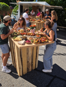 Holz Stehtisch mieten