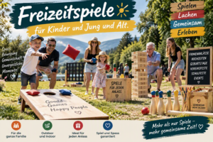 Freizeitspiele für Kinder und Jung und Alt