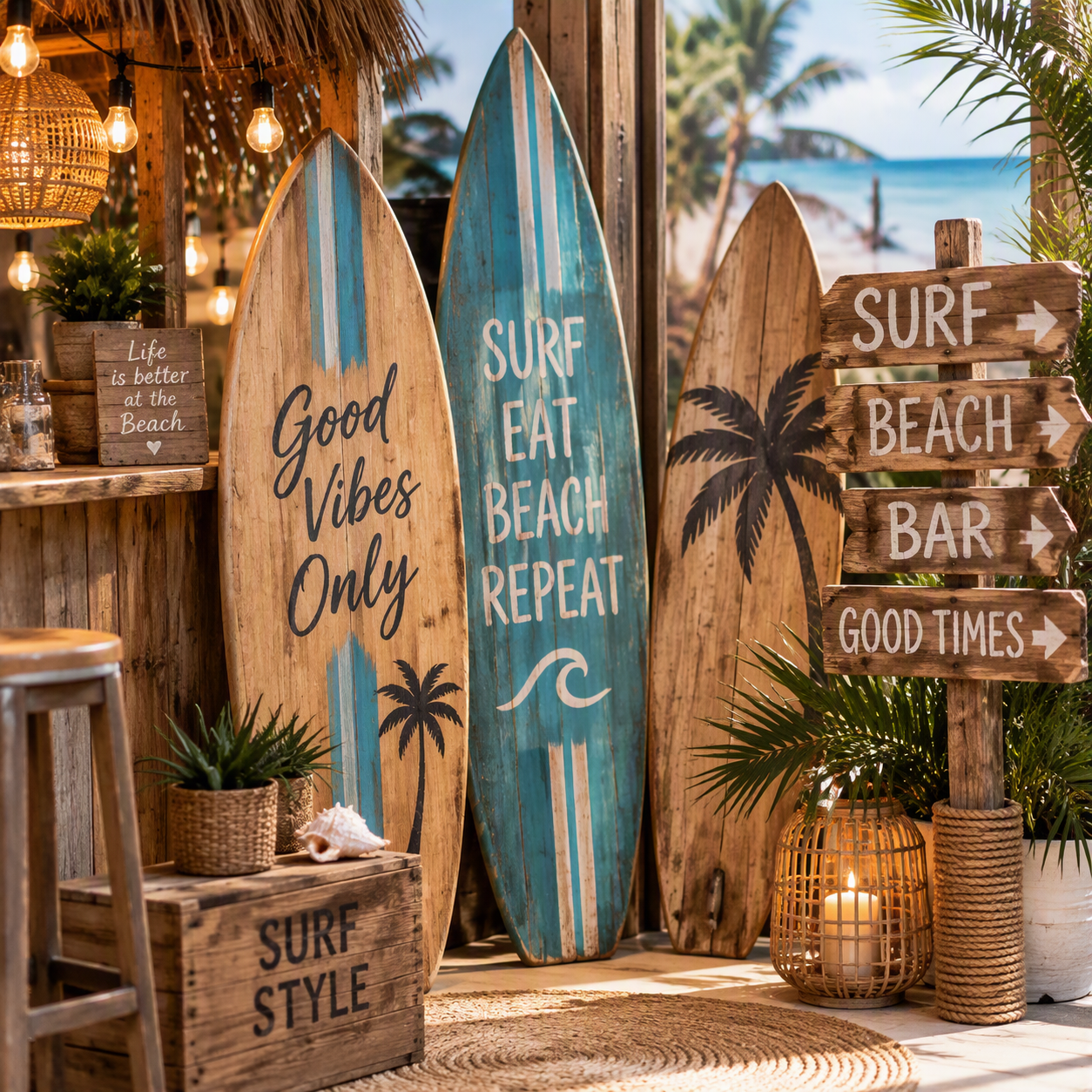 Surfbrett Dekoration mieten für Sommerfest & Beach-Event