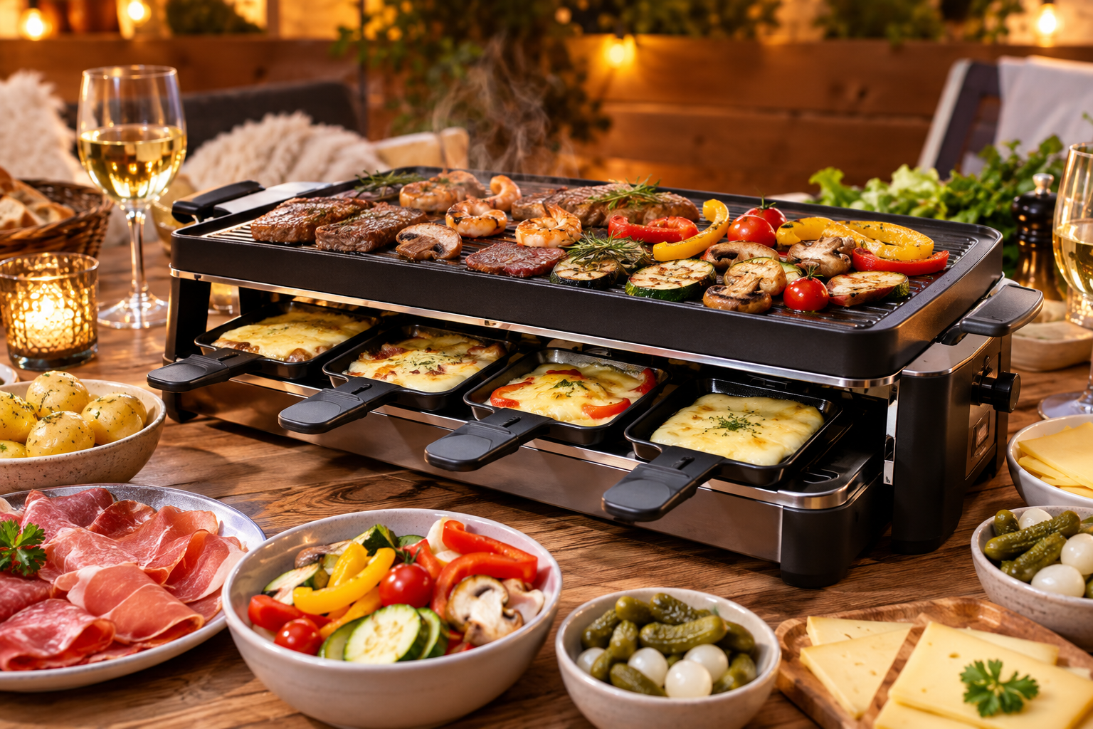 Tischgrill für Raclette mieten für gemütliche Abende